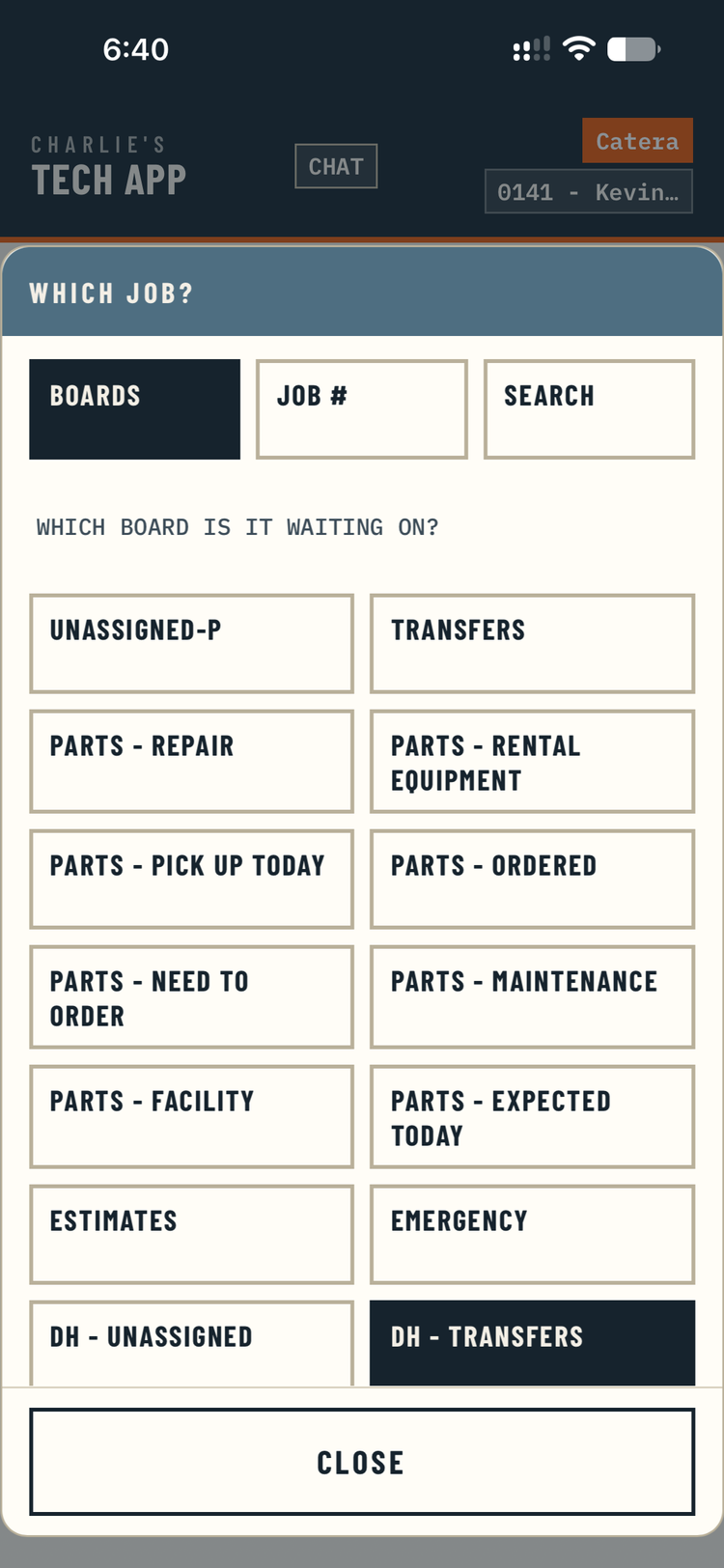 Choosing which job to assign, from a list of open work.